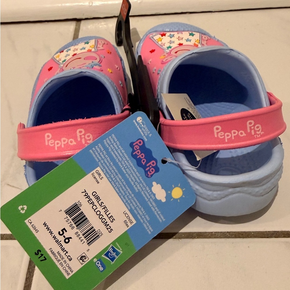 NWT Peppa Pig Clogs for Girls Size 5/6 Summer Spring Shoes - Picture 3 of 4